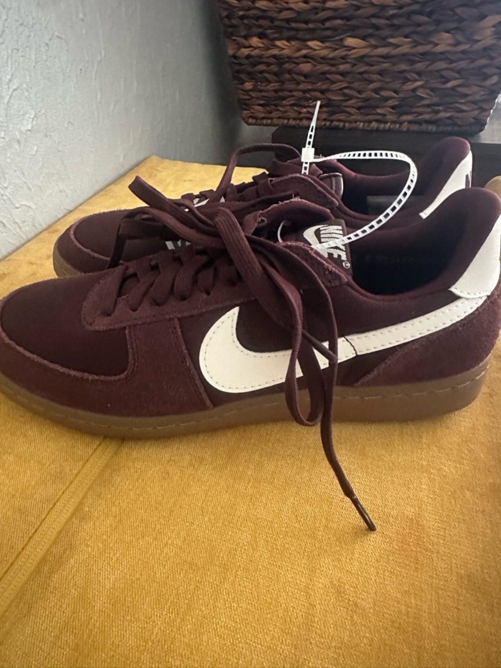 Nike Field General Dark Gum Sole Sneakers in Burgundy